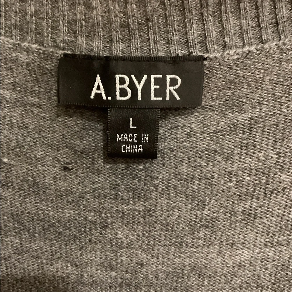 A BYER Women’s Sweater Dress Gray Sz L - Picture 4 of 9